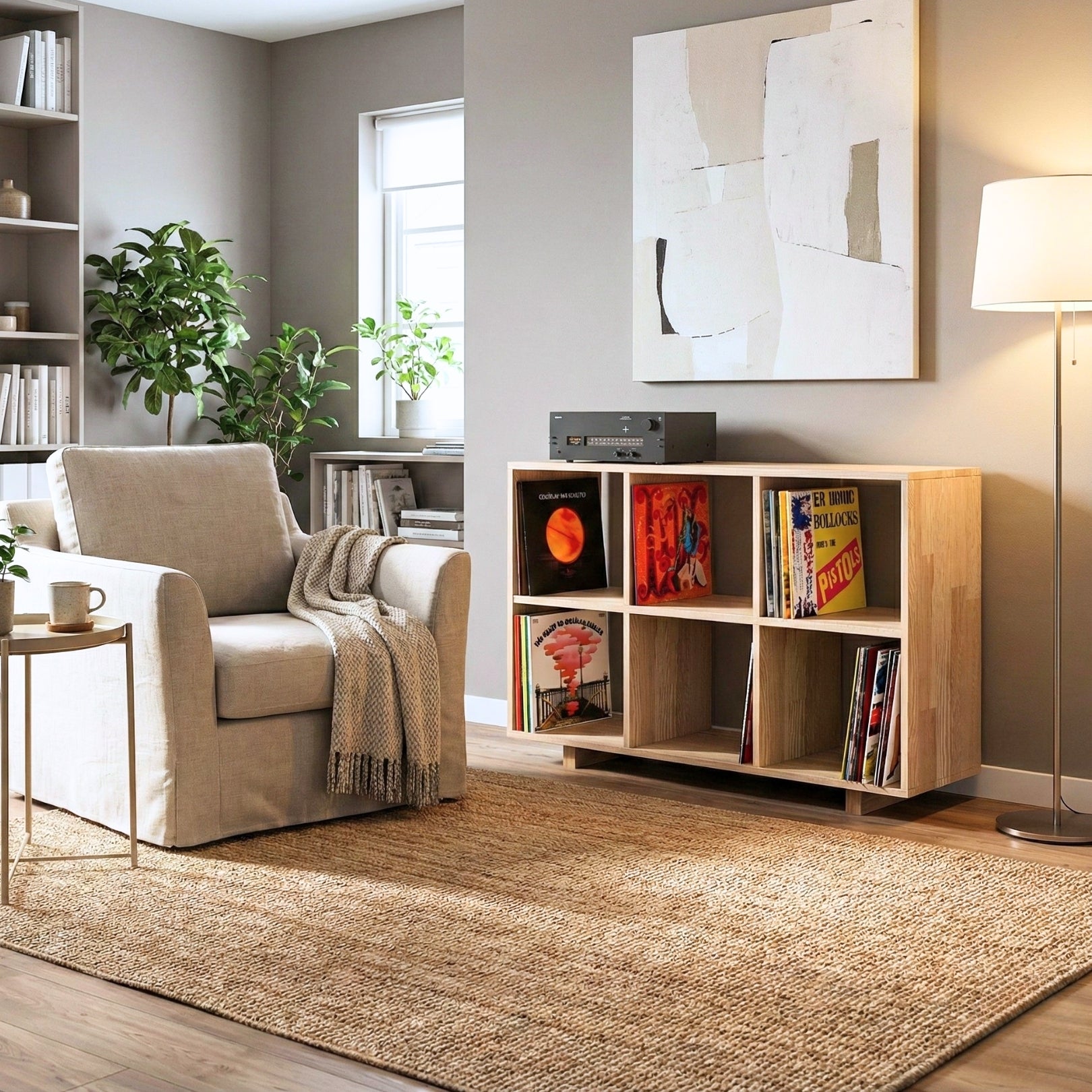 Masif Ahşap Açık Raf Ünitesi