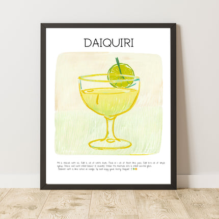 Daiquiri Cocktail Bar Dekor Art Print Poster