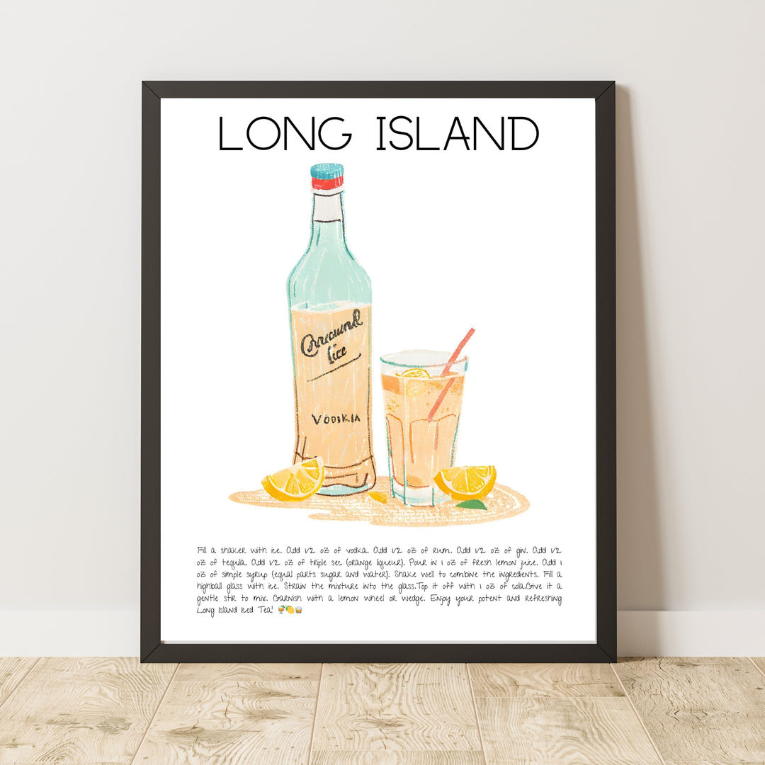 Long Island Cocktail Bar Dekor Art Print Poster