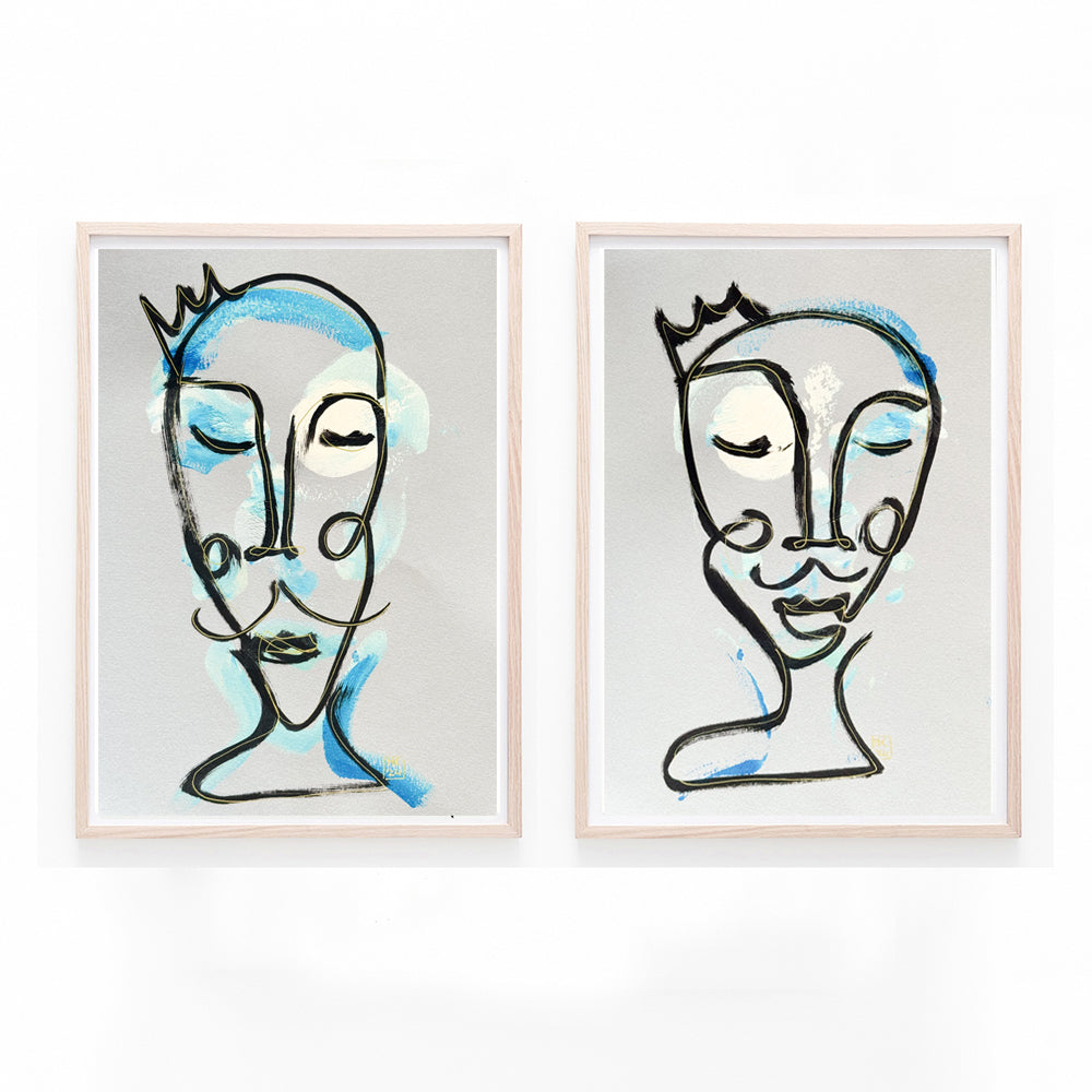 2'li Resim Kağıdı Çizgisel Portre Serisi- 20