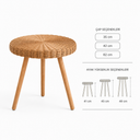 Premium Rattan 3'lü Sehpa Seti