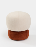 Coco Minimalist Krem & Turuncu Puf