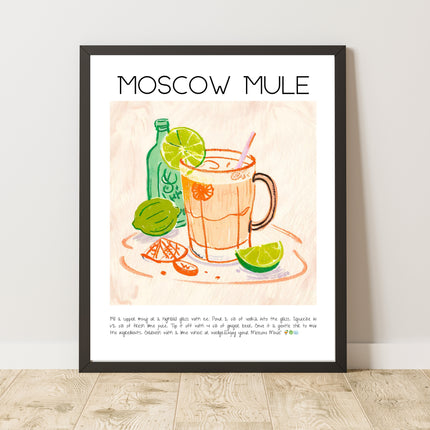 Moscow Mule Cocktail Bar Dekor Art Print Poster