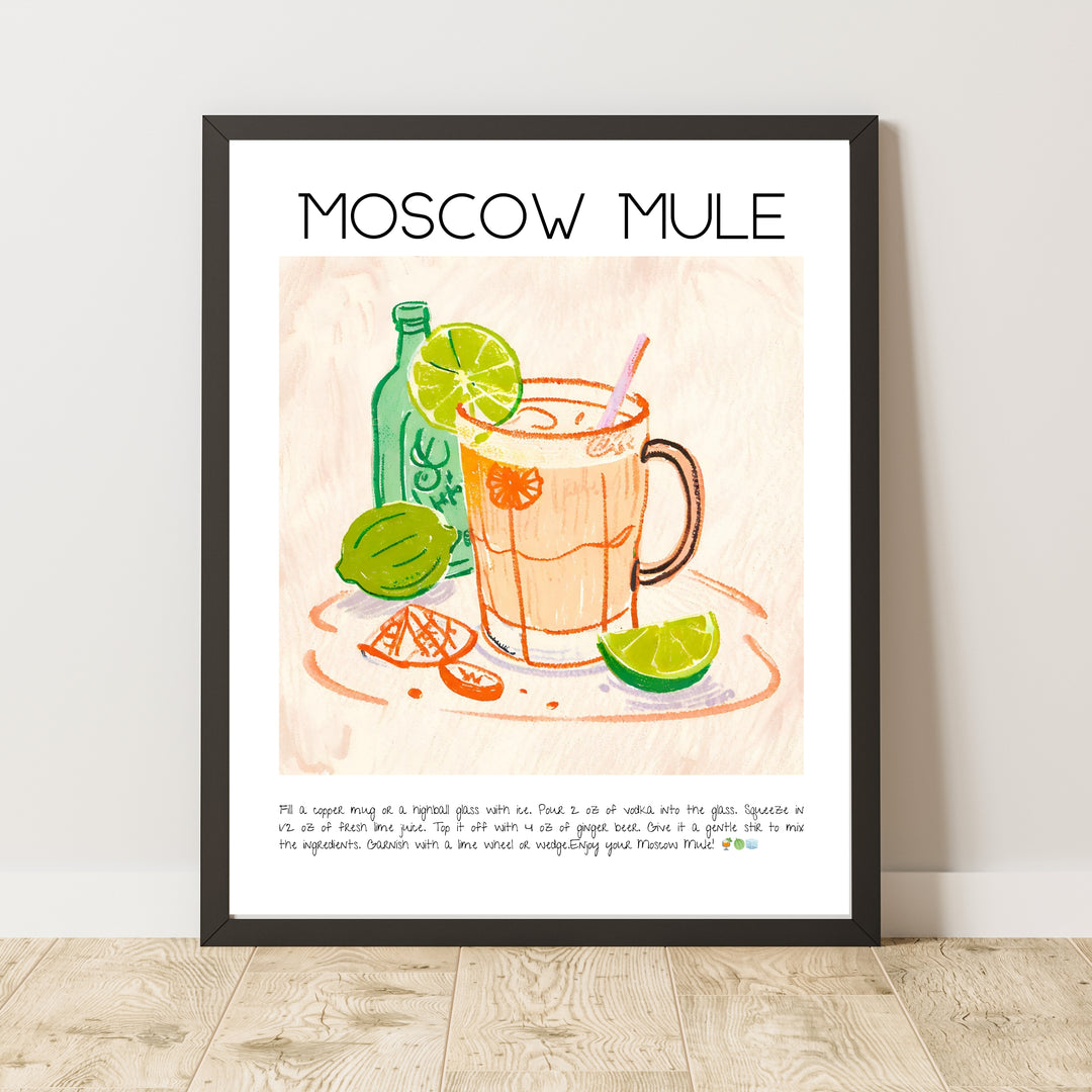 Moscow Mule Cocktail Bar Dekor Art Print Poster