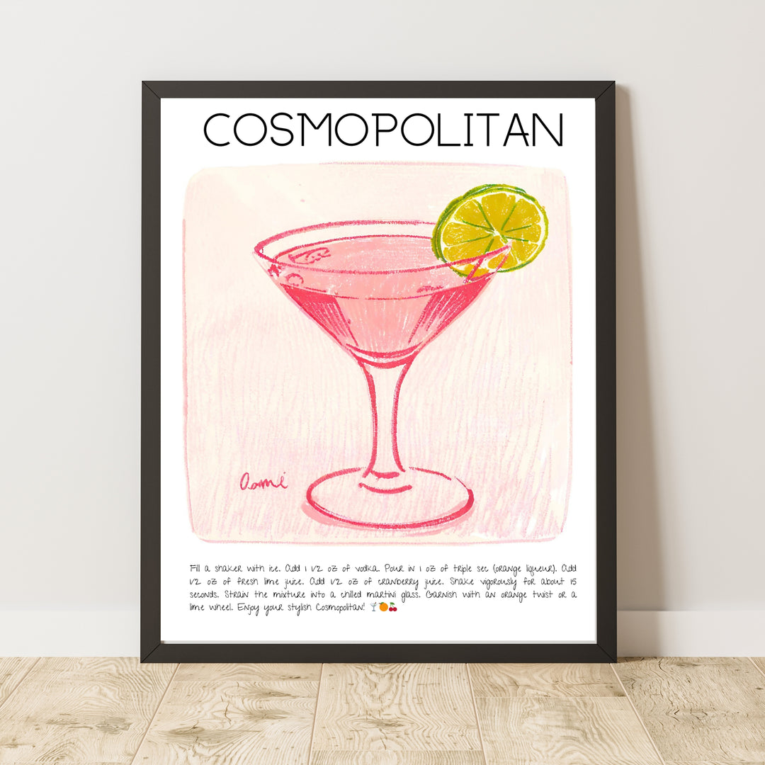 Cosmopolitan Cocktail Art Print Poster