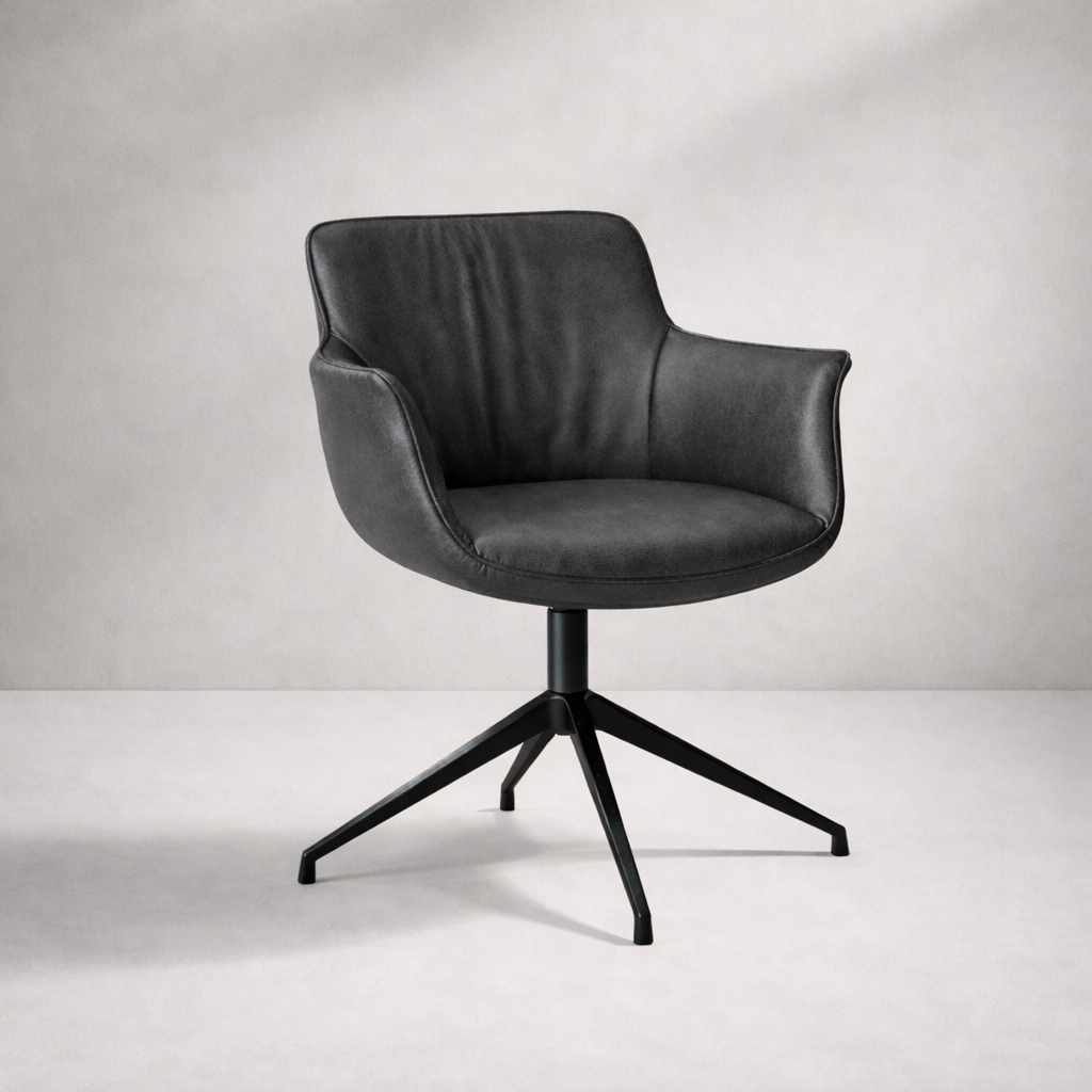 Arte Döner Sandalye | Modern Deri & Metal Ayaklı Tasarım
