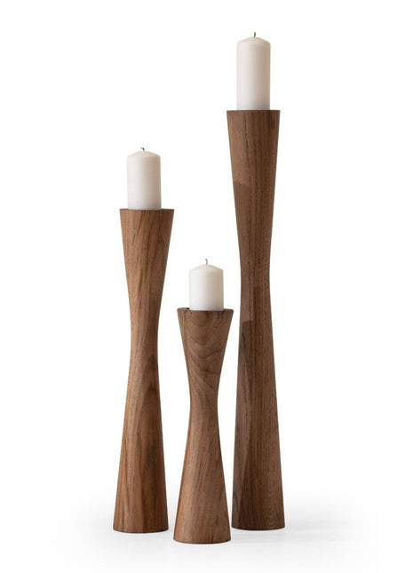 3'lü Dev Mumluk Takımı-Şamdan-More Wood Design-NowShopFun