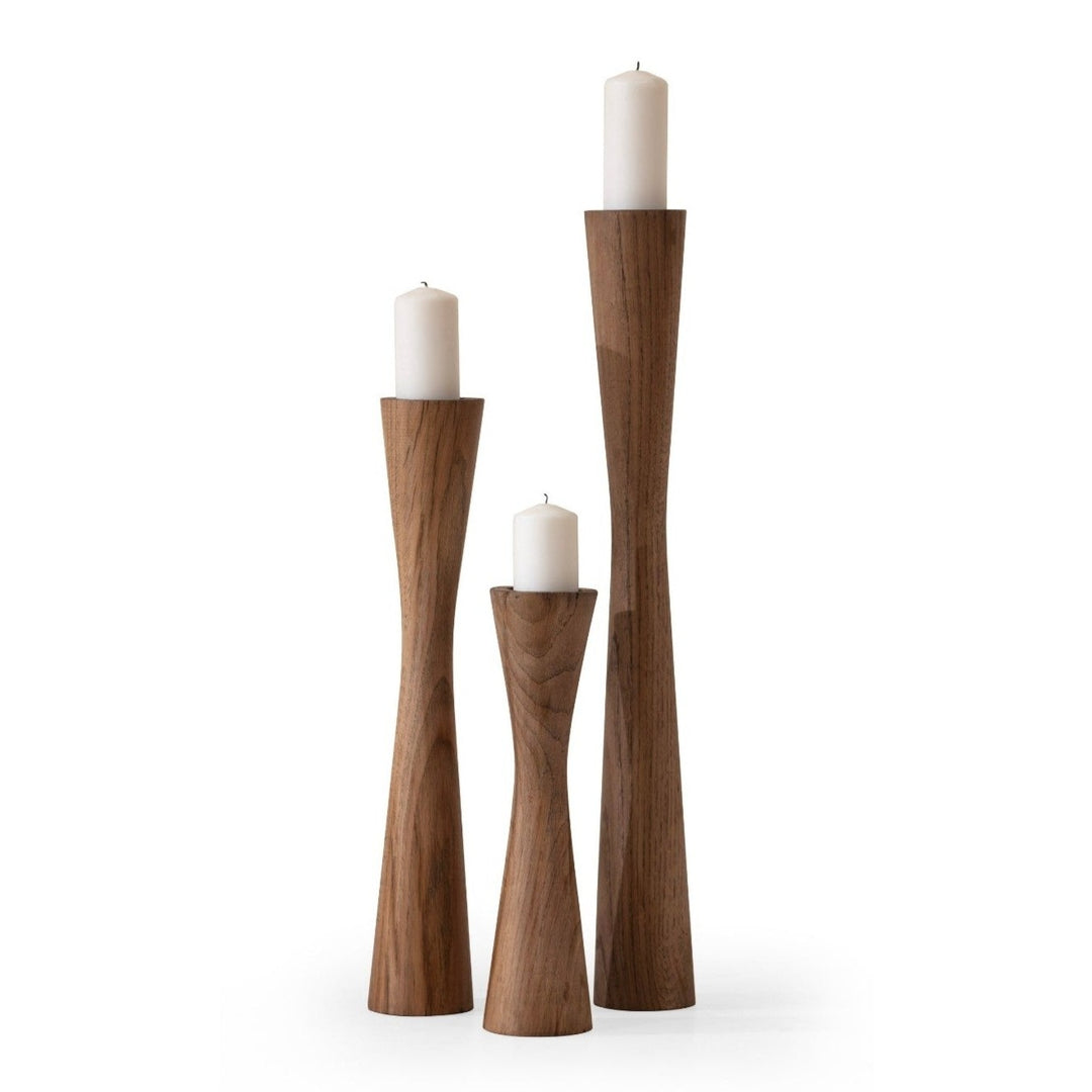 3'lü Dev Mumluk Takımı-Şamdan-More Wood Design-NowShopFun