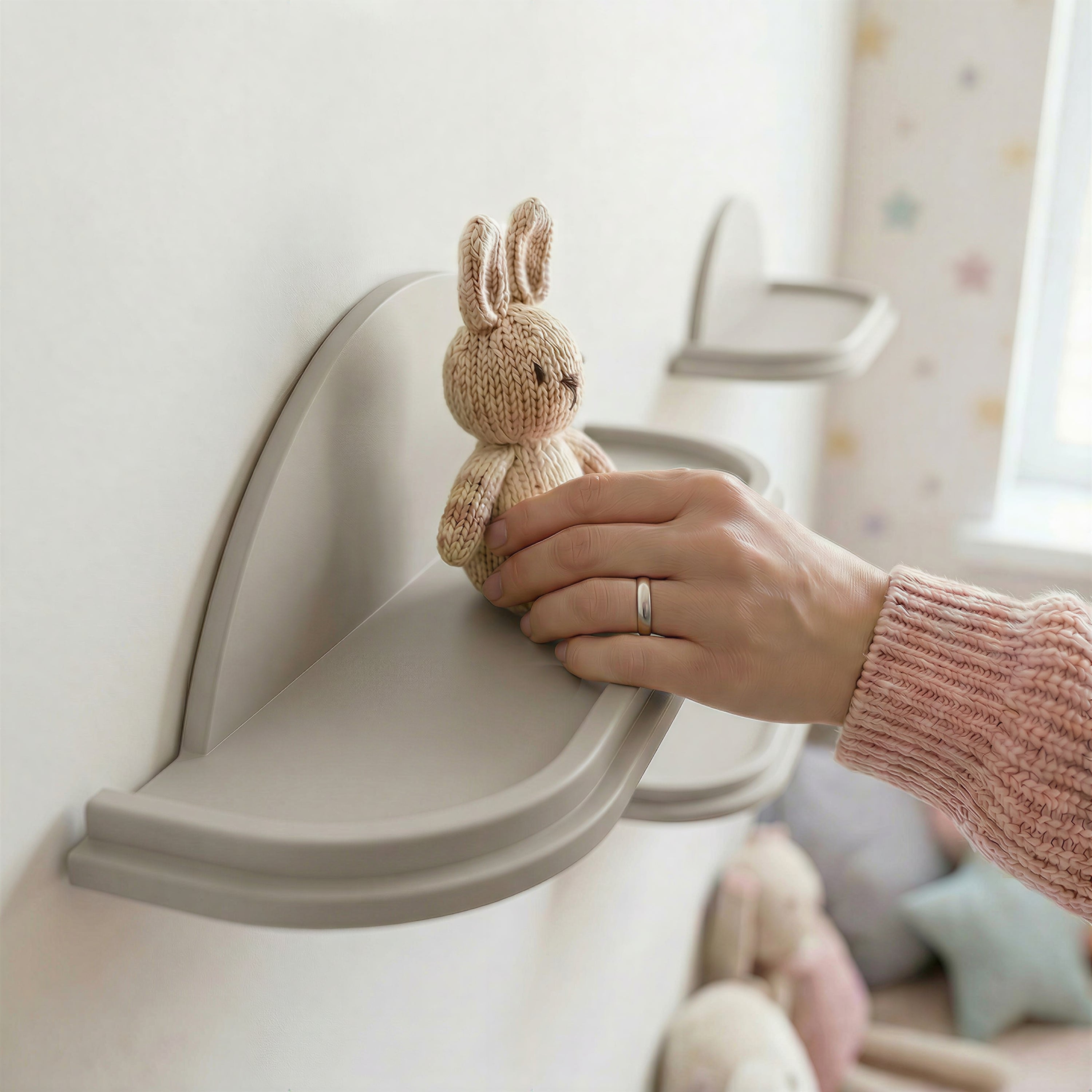 3’lü Duvar Raf Seti-Duvar Rafı-Vuvito-Doğal Meşe-NowShopFun