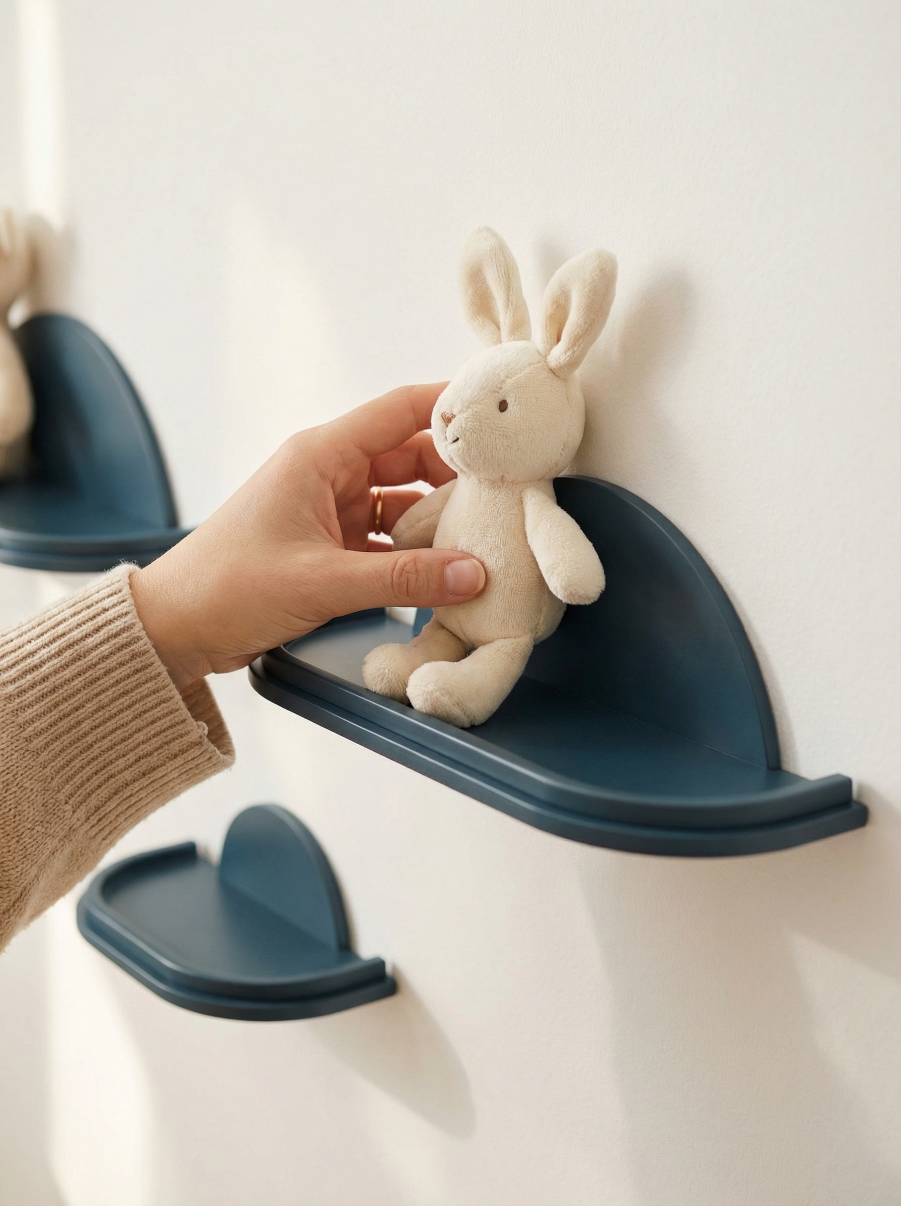 3’lü Duvar Raf Seti-Duvar Rafı-Vuvito-Doğal Meşe-NowShopFun
