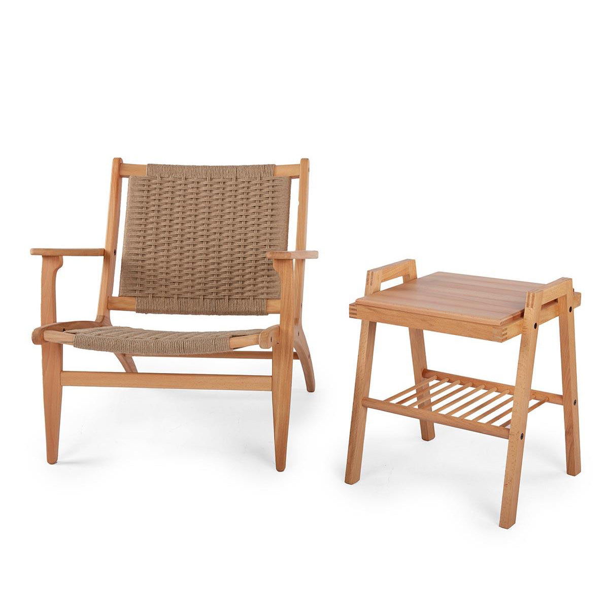 Ori Masif Kayın  Yan Sehpa