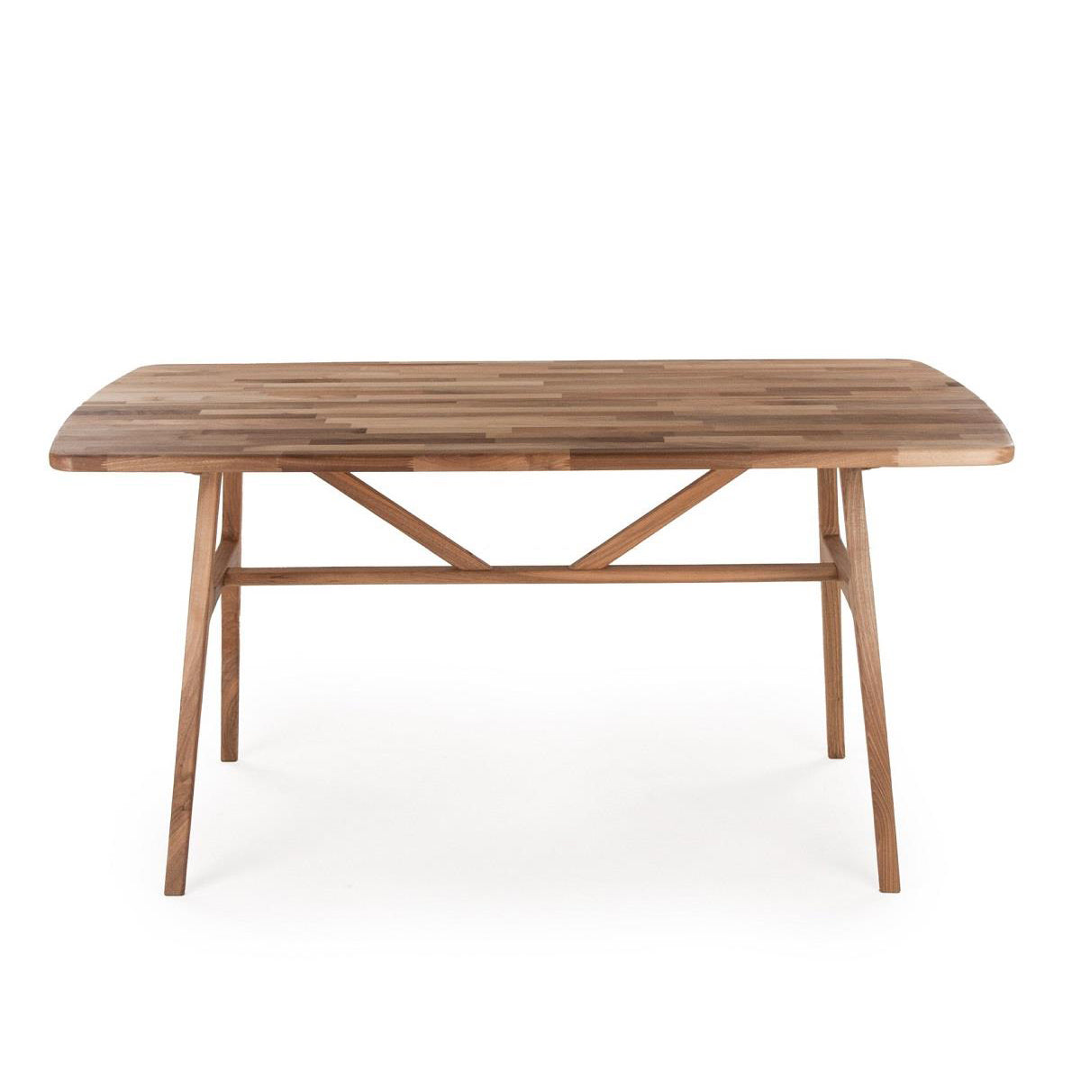 6 Kişilik Slim Masif Ceviz Masa