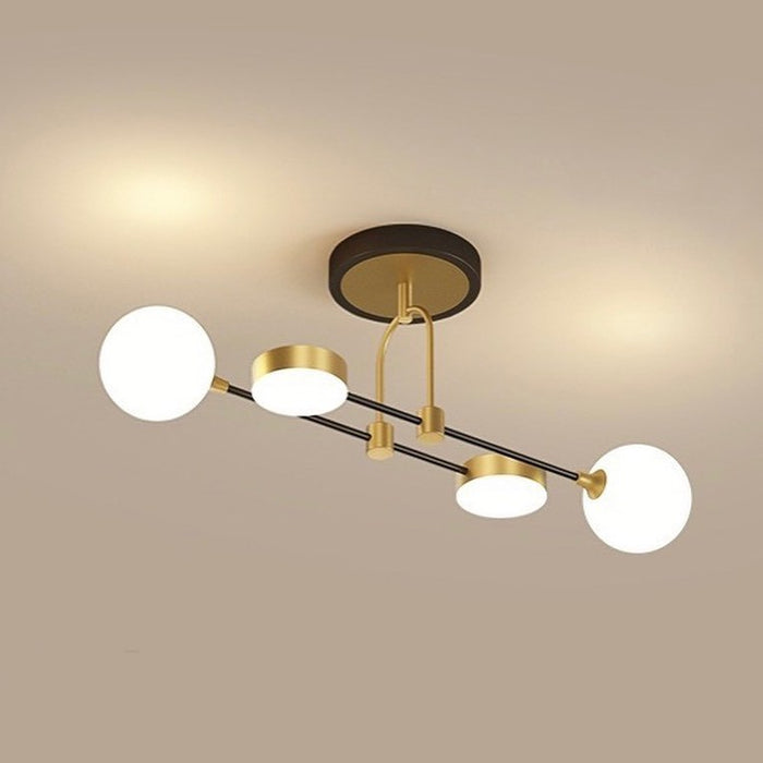 4 Lü Opal Camlı Led Avize