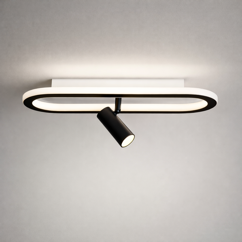 Led Avize Plafonyer Oval Spotlu 40*16cm