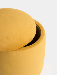 Fungi Sandıklı Modern Hardal Sarısı Puf