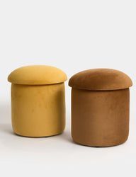 Fungi Sandıklı Modern Hardal Sarısı Puf