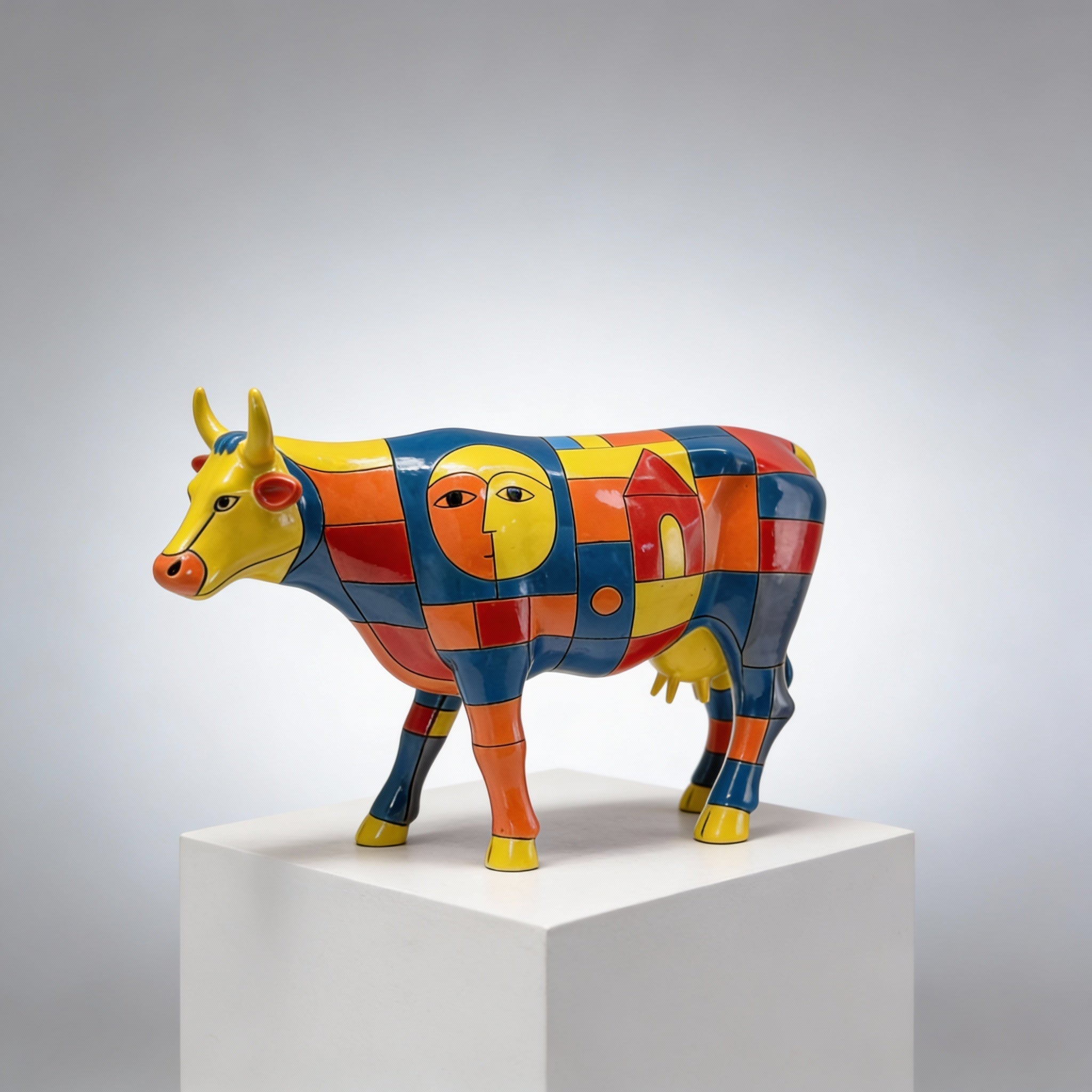 Chromatic Pastures - El Yapımı Dekoratif İnek Figürü (Cow Parade)