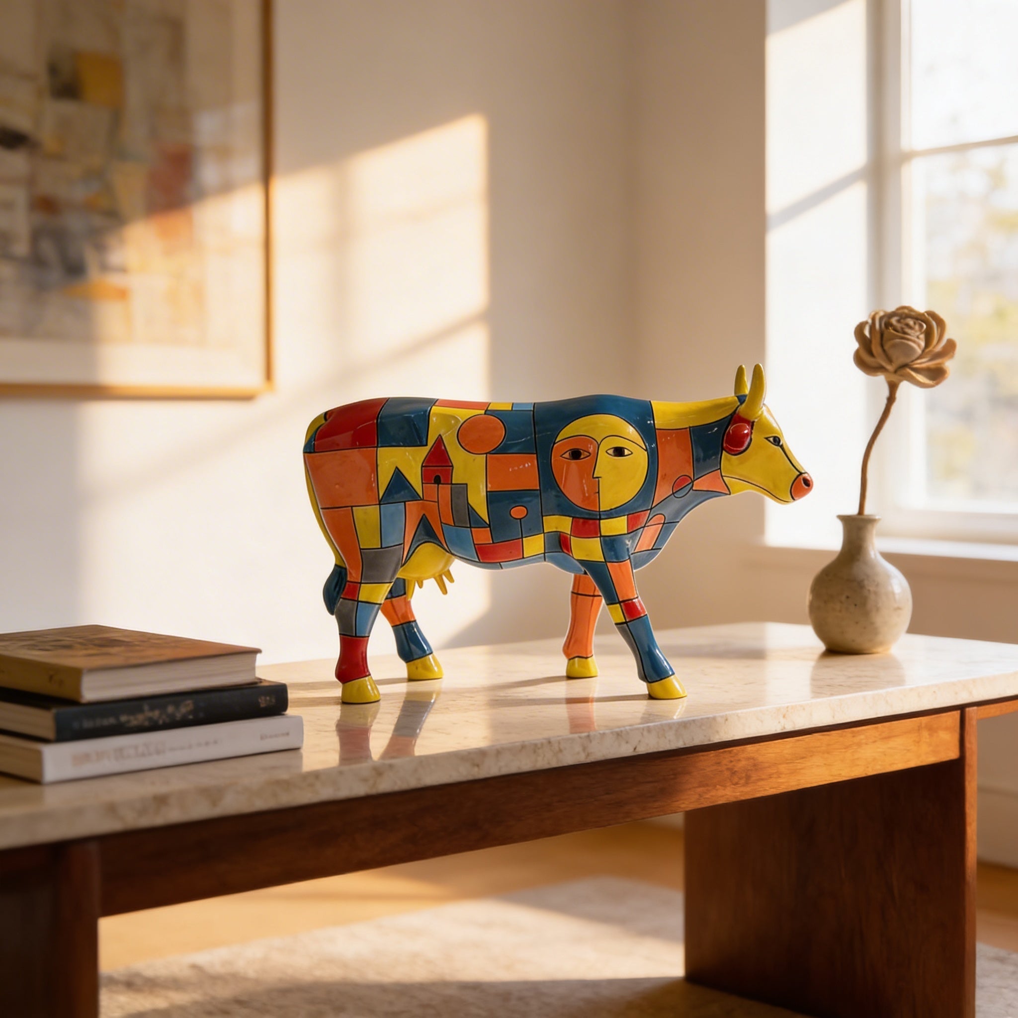 Chromatic Pastures - El Yapımı Dekoratif İnek Figürü (Cow Parade)