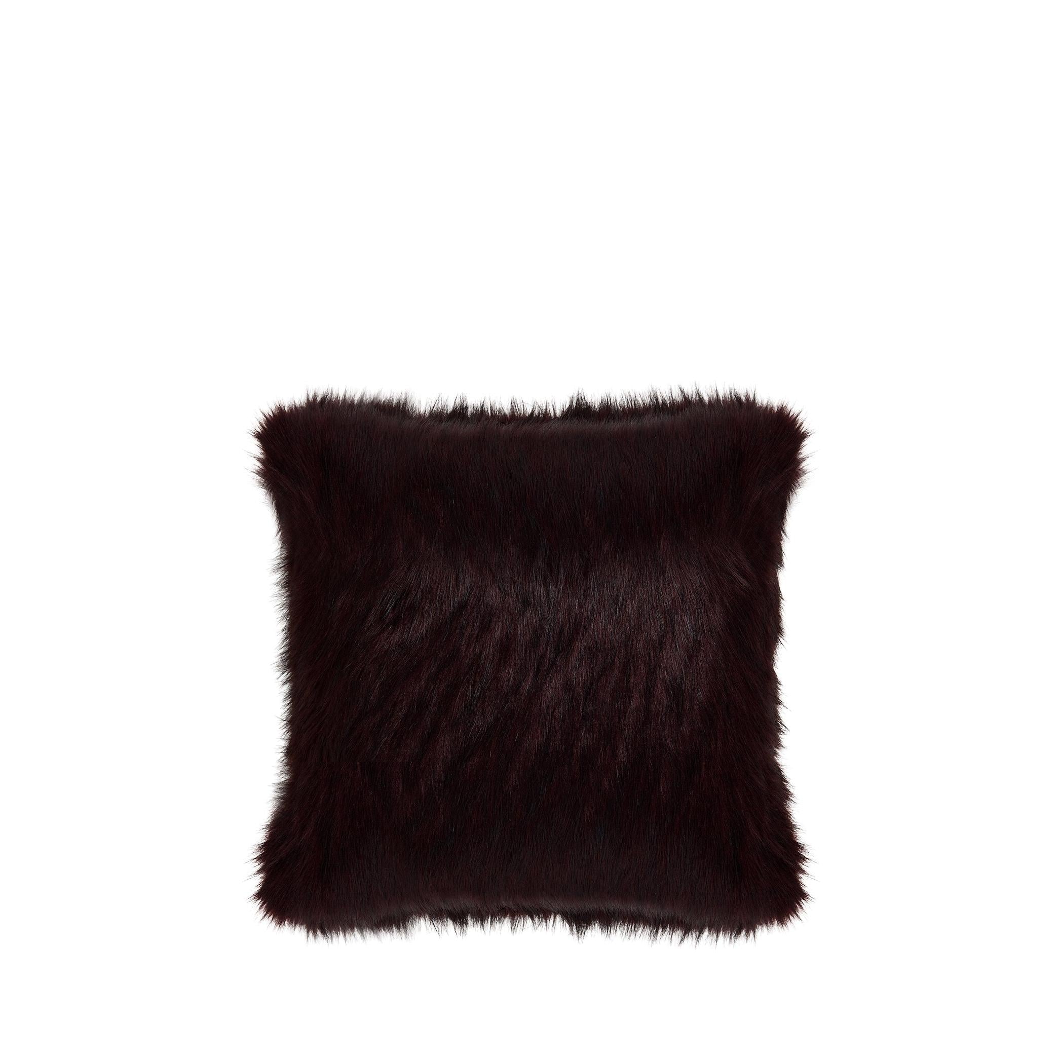 Kızıl Kahve Suni Kürk Kırlent