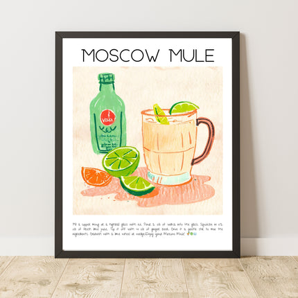 Moscow Mule Cocktail Bar Dekor Art Print Poster