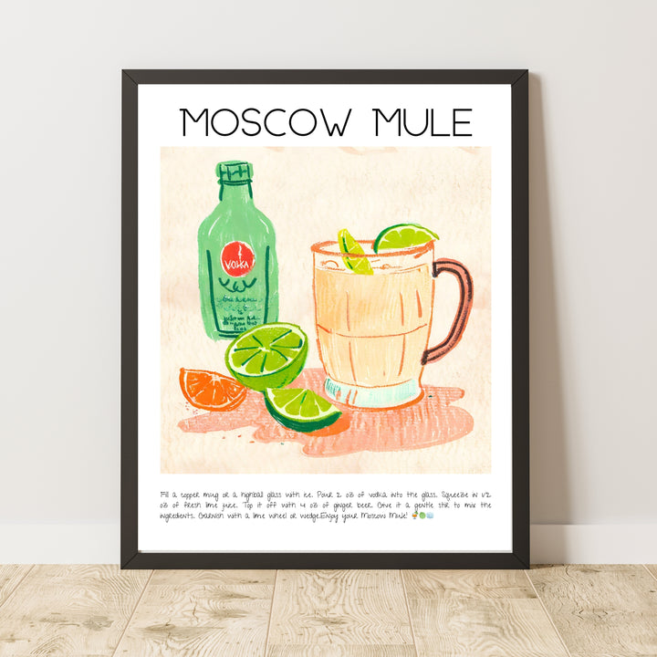 Moscow Mule Cocktail Bar Dekor Art Print Poster