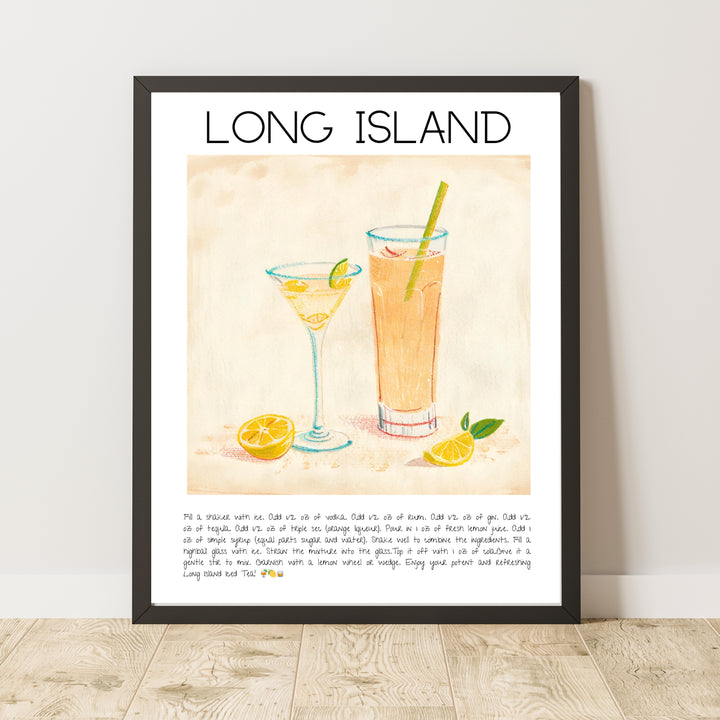 Long Island Cocktail Bar Dekor Art Print Poster