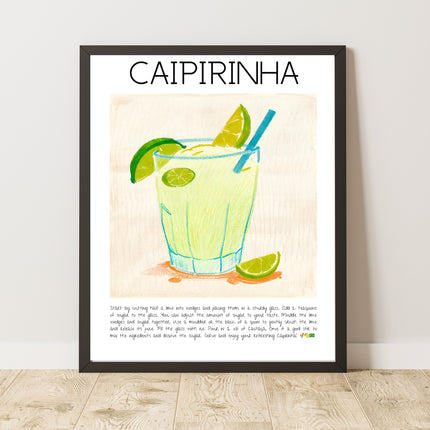 Caipirinha Cocktail Bar Dekor Art Print Poster