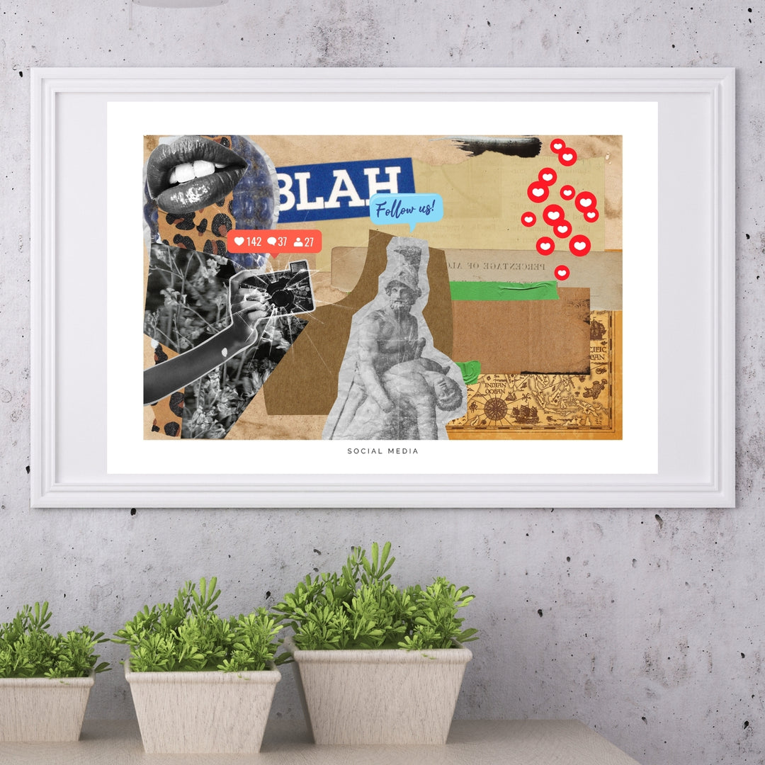 Social Media Art Print Tasarım Poster