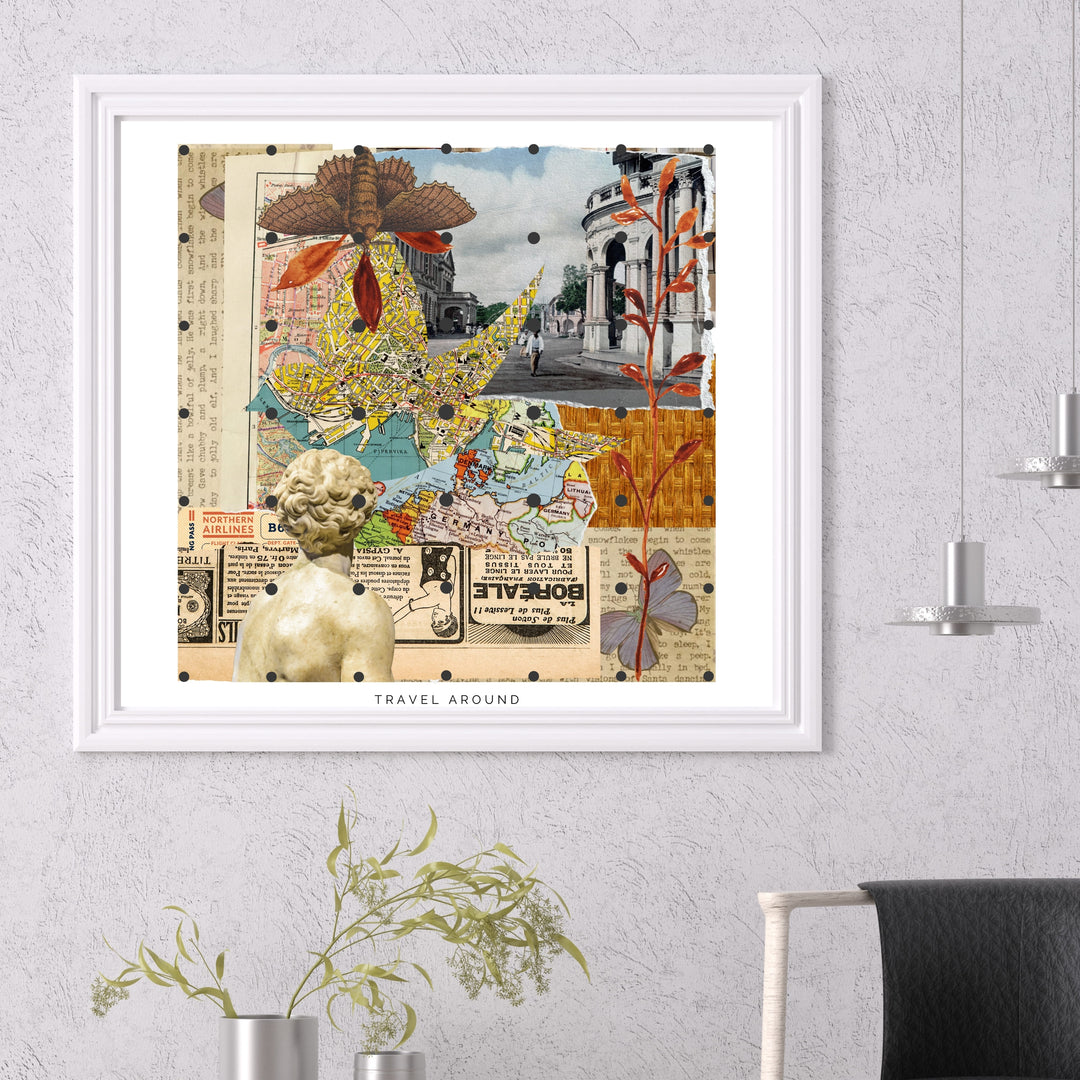 Travel Around Art Print Tasarım Poster