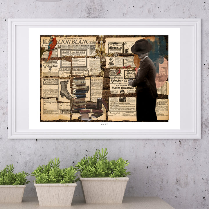 Past Art Print Kolaj Poster