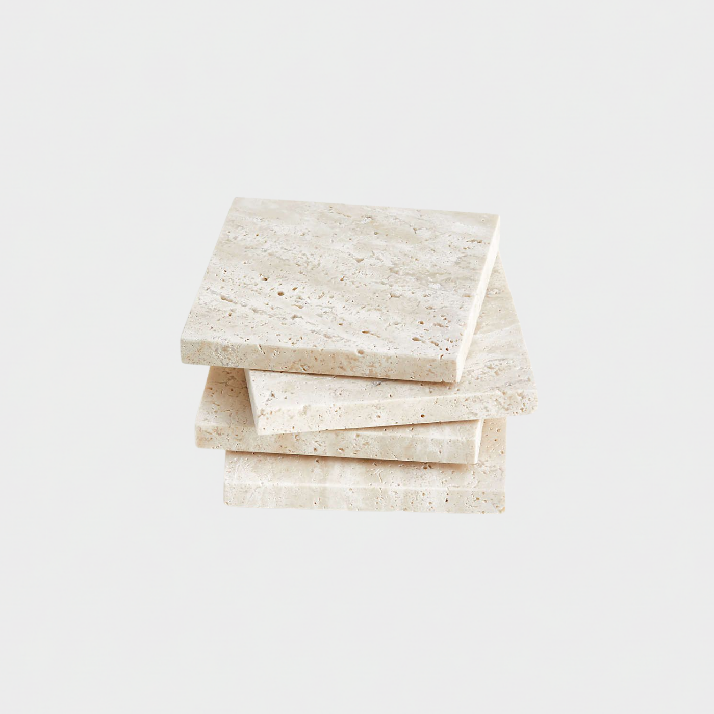 Traverten Bardak Altlığı (4 Adet)