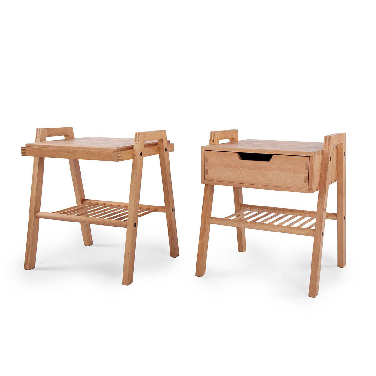 Ori Kayın Masif Komodin Sehpa