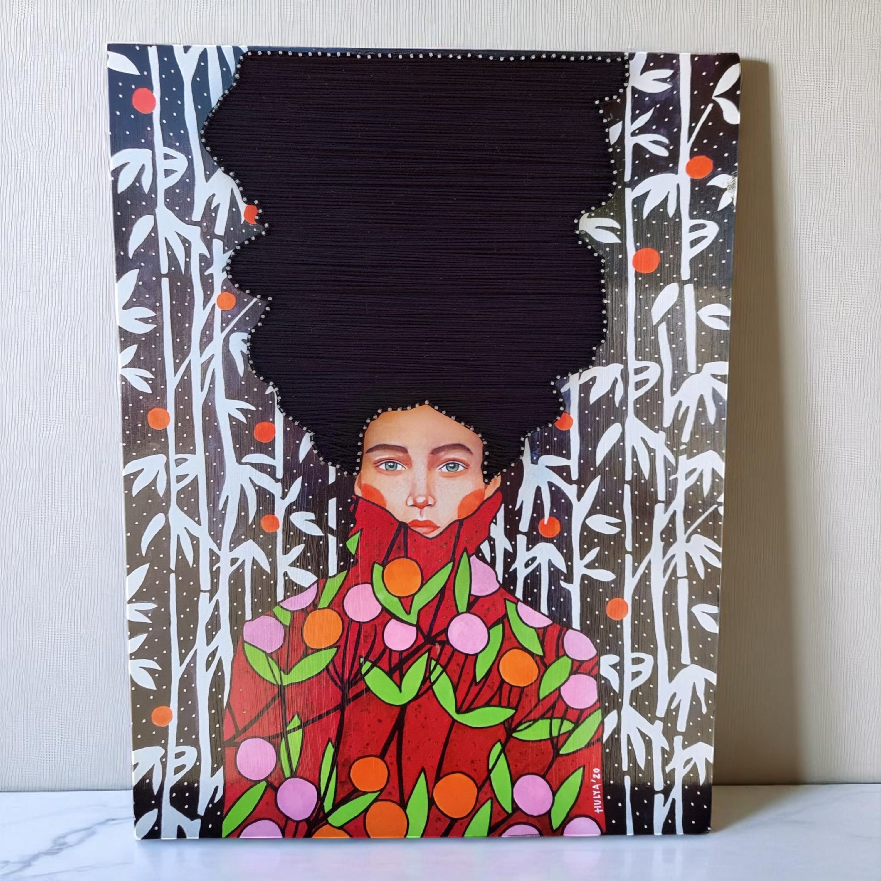 String Art Tablo - We watched it all come down