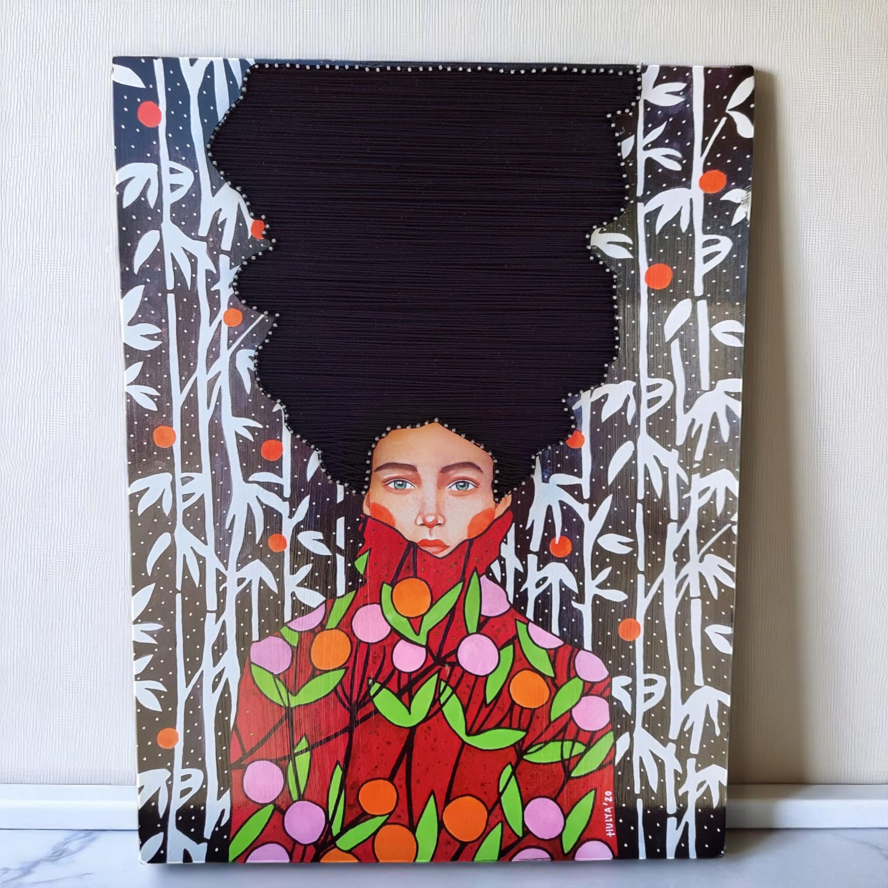 String Art Tablo - We watched it all come down