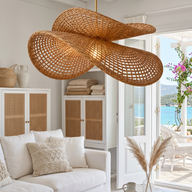 Luna Premium Rattan Sarkıt Avize-Avize-Jou Jou Home-60 CM-NowShopFun