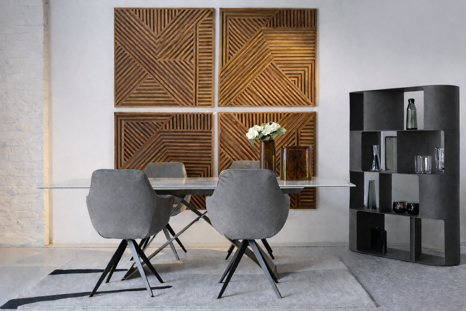 Round Shelf Sculptural Modern Metal Bookcase