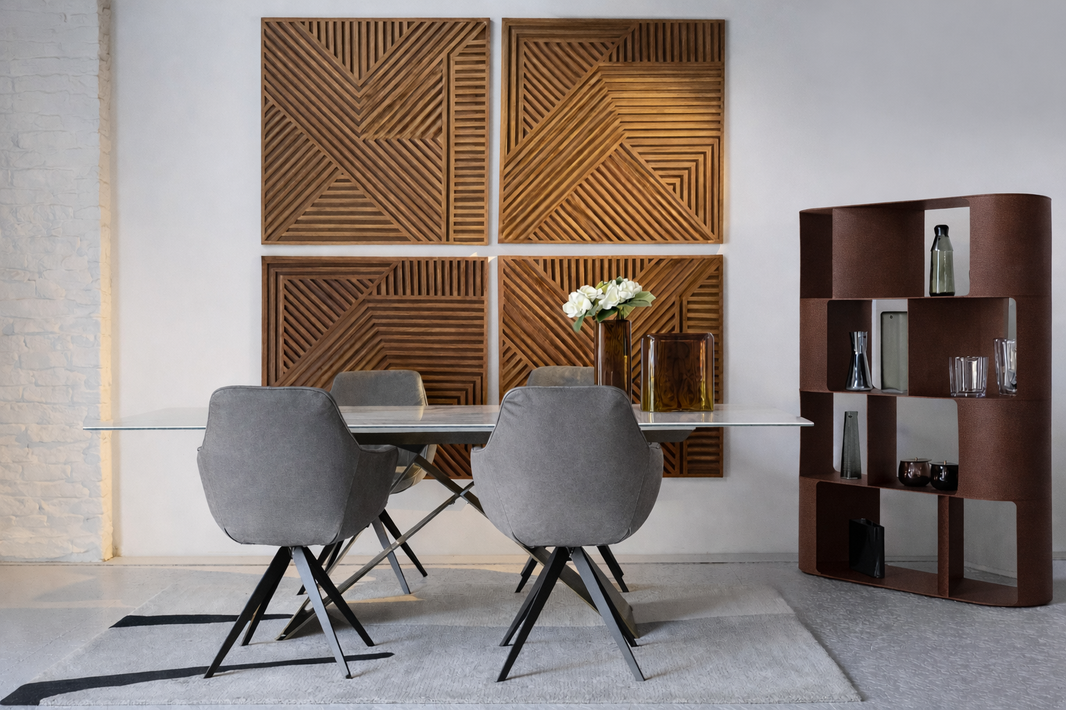 Round Shelf Sculptural Modern Metal Bookcase