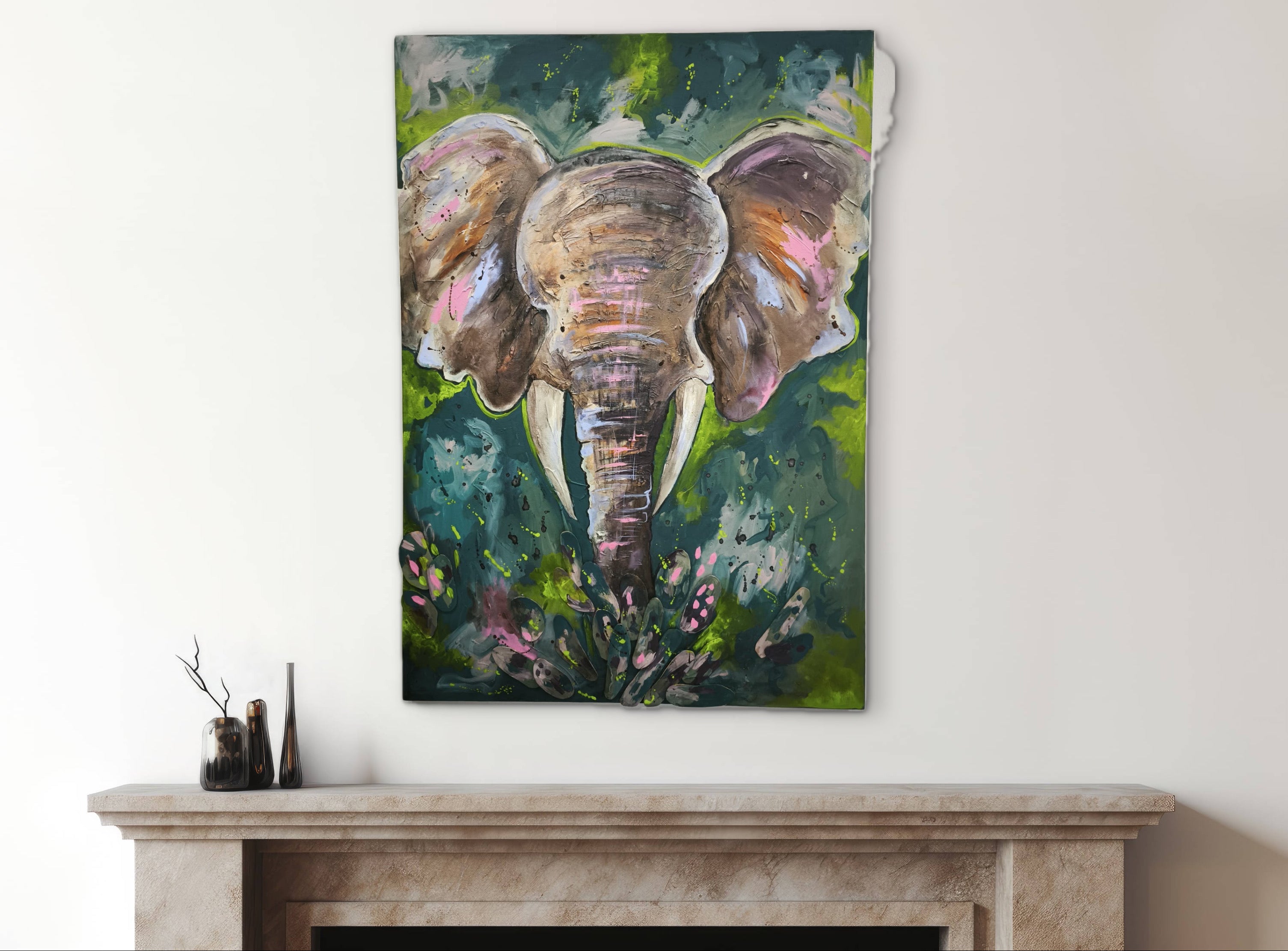 Abstract Elephant Tablo