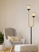 Palmera İkili Siyah Metal Lambader