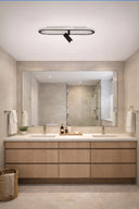 Led Avize Plafonyer Oval Spotlu 40*16cm