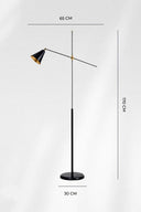 Axis Siyah Modern Tasarım Ayaklı Metal Lambader