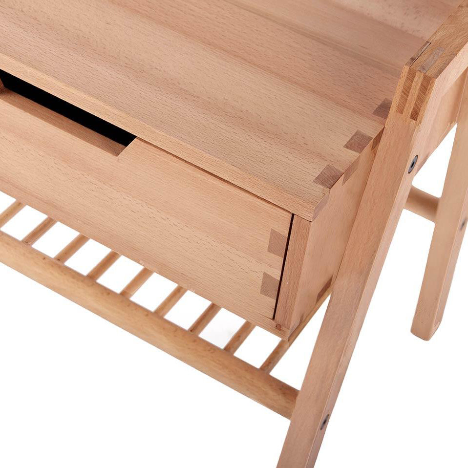 Ori Kayın Masif Komodin Sehpa