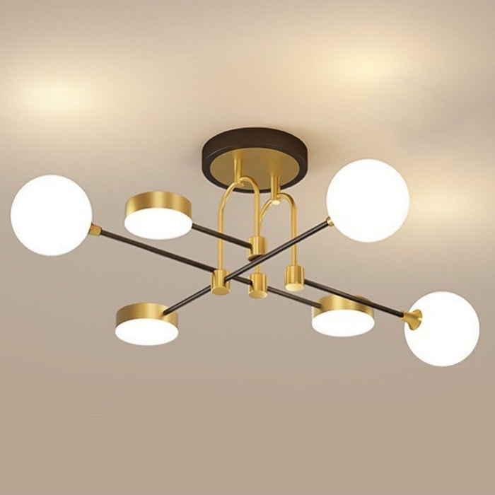 6 Li Opol Camlı Led Avize
