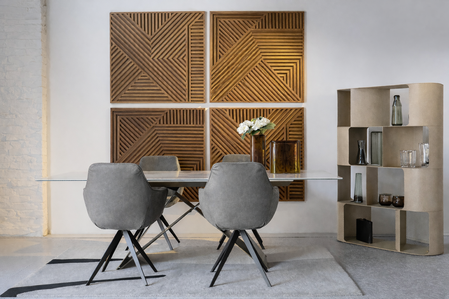 Round Shelf Sculptural Modern Metal Bookcase