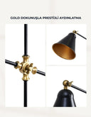 Axis Siyah Modern Tasarım Ayaklı Metal Lambader