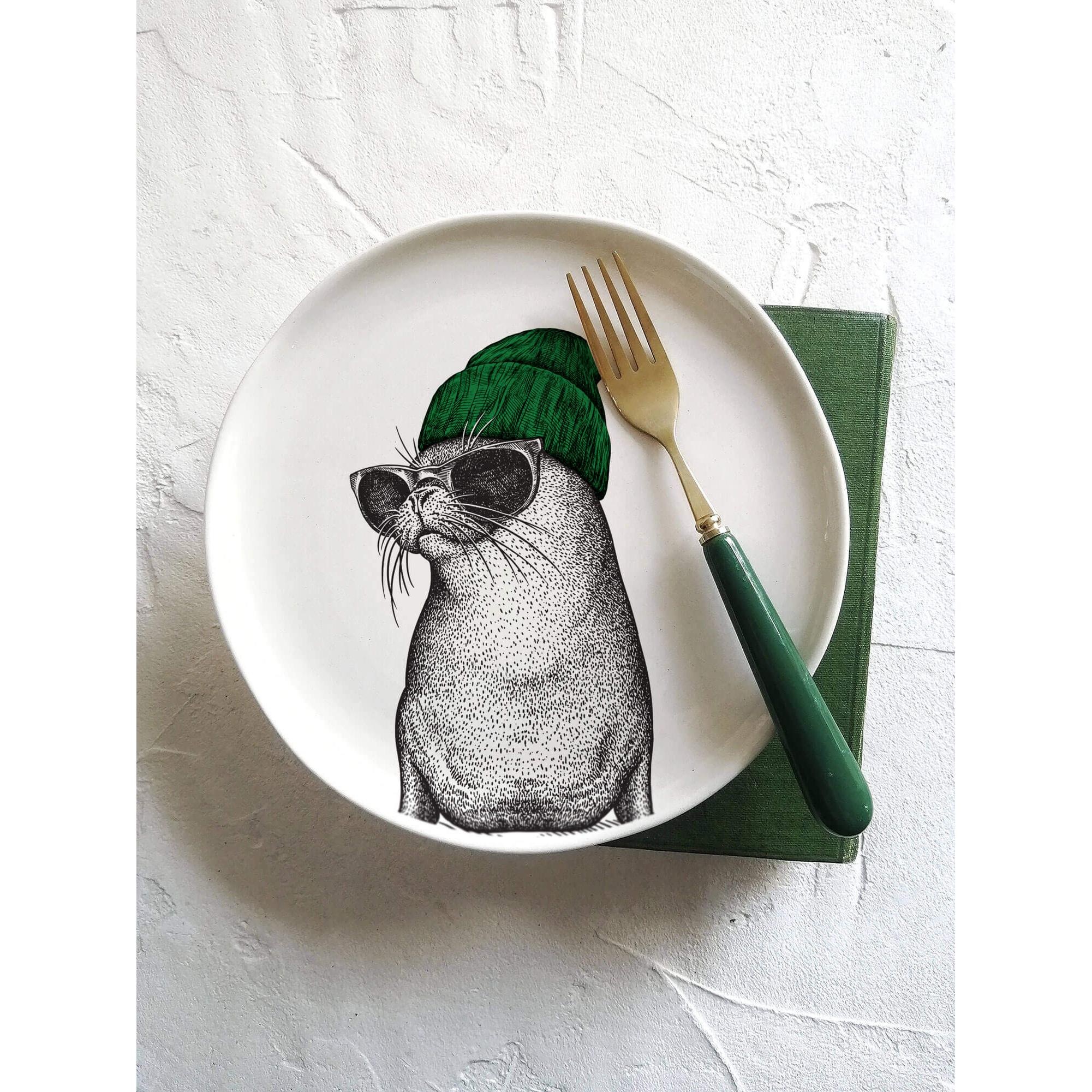 6'Lı Gravür Hayvan Tabak Seti