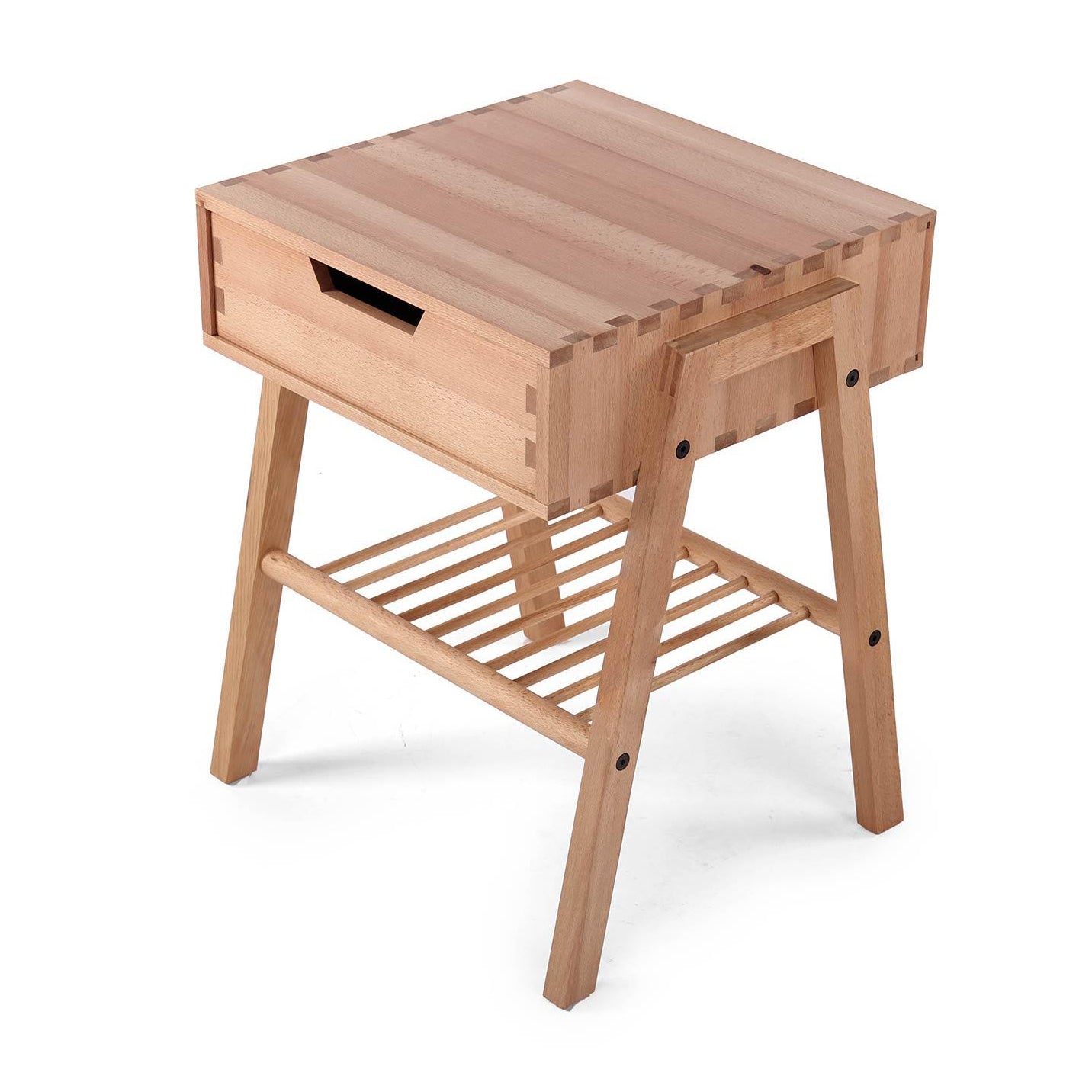 Ori Kayın Masif Komodin Sehpa