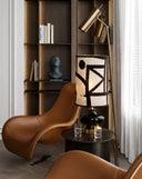 Luma Modern Eskitme Metal Kaideli Seramik Dekoratif Abajur