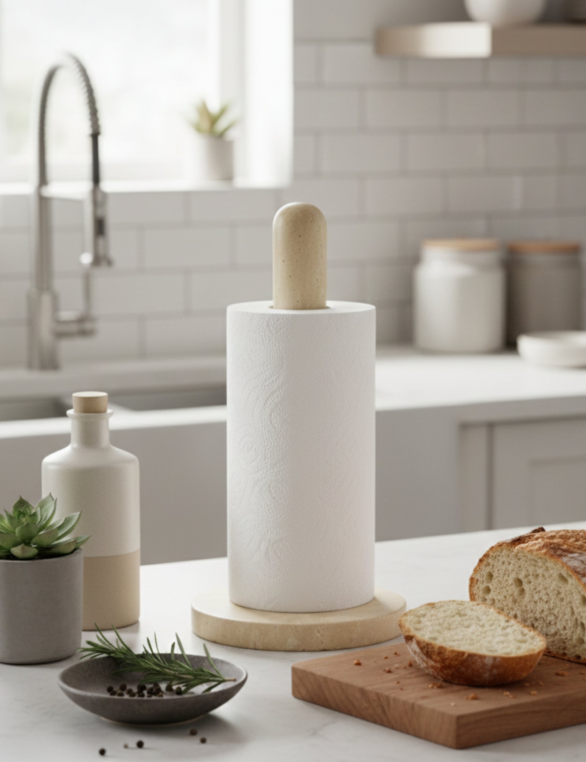 Etern Travertine Paper Towel Holder