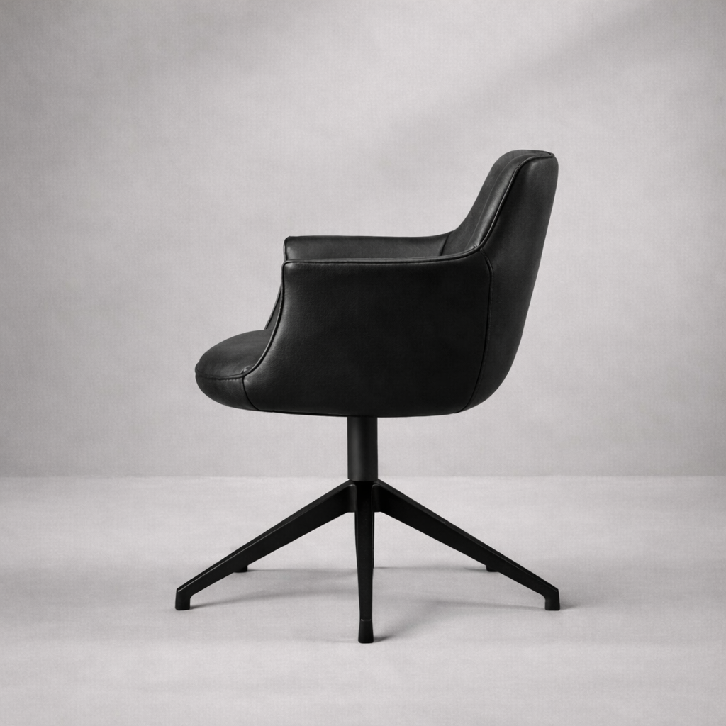 Arte Döner Sandalye | Modern Deri & Metal Ayaklı Tasarım